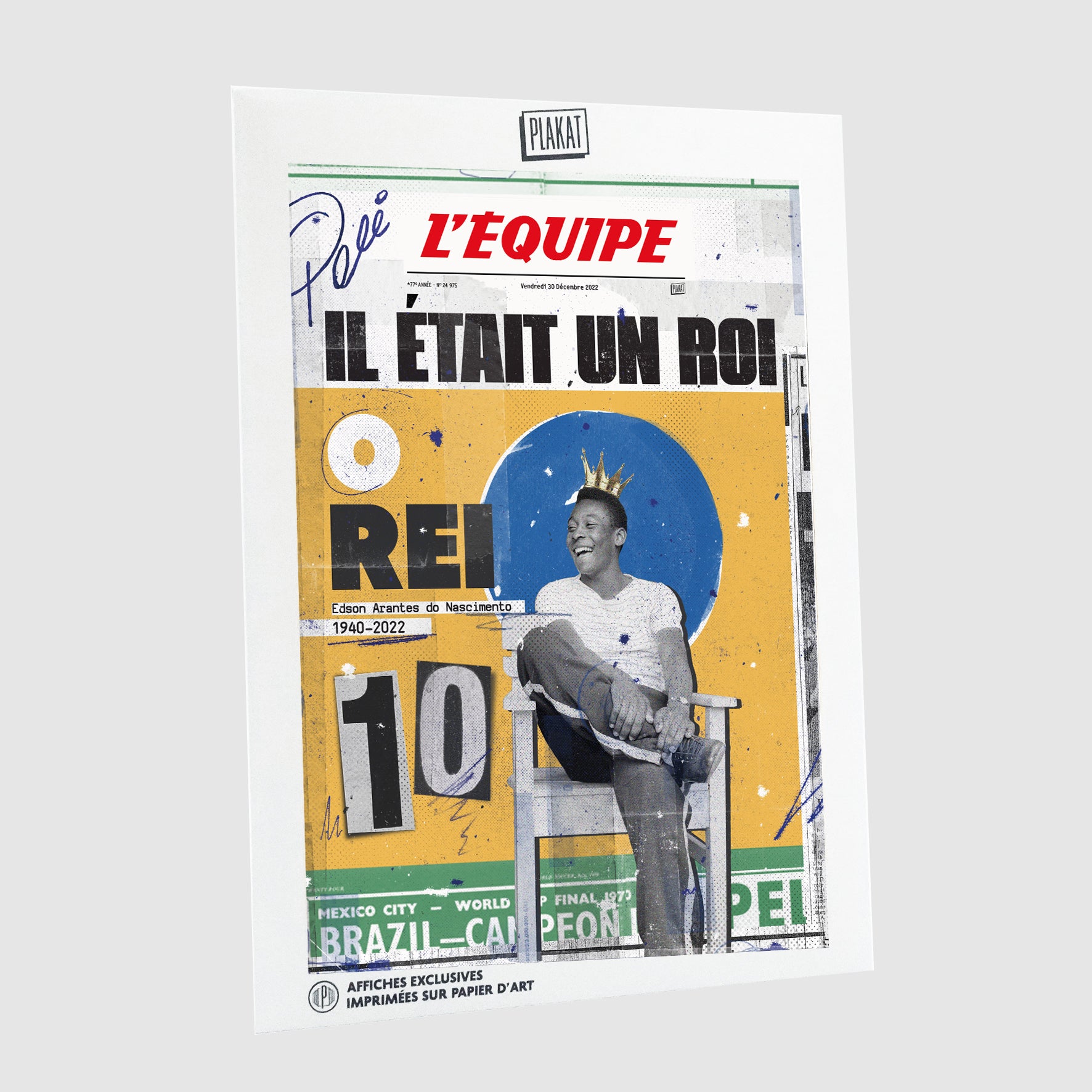 Photo Signée PELE Avec Chemise D'affichage - Dédicacée - Certifiée AFTAL Revendeur