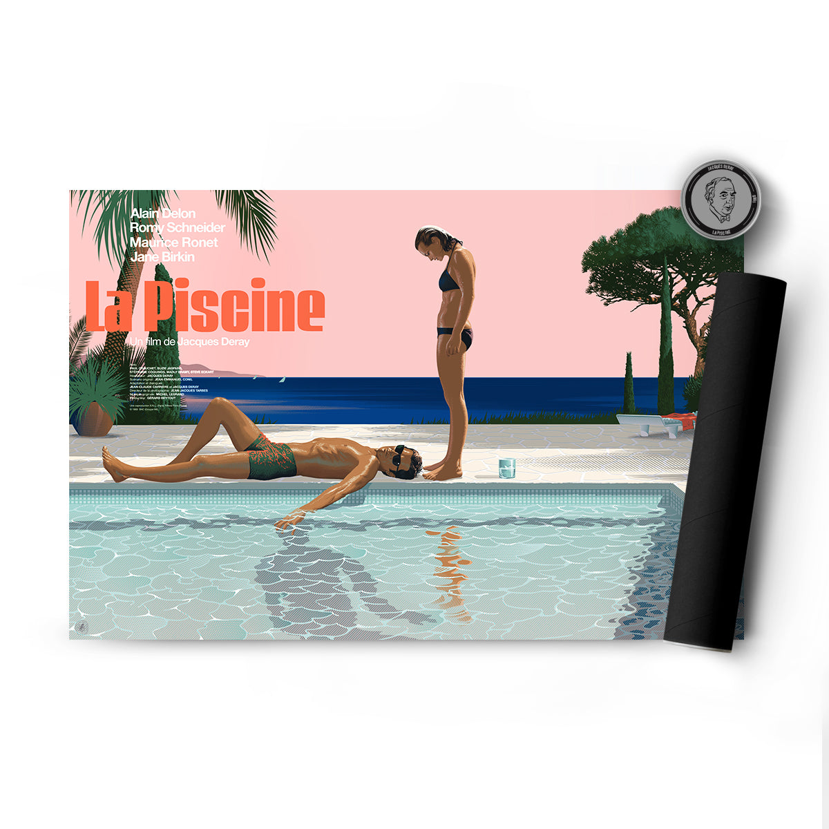 plakat - maison d'edition d'affiche en sérigraphie - affiche de cinema la piscine réalisée par Laurent durieux - imprimée en edition limitée numérotee main
