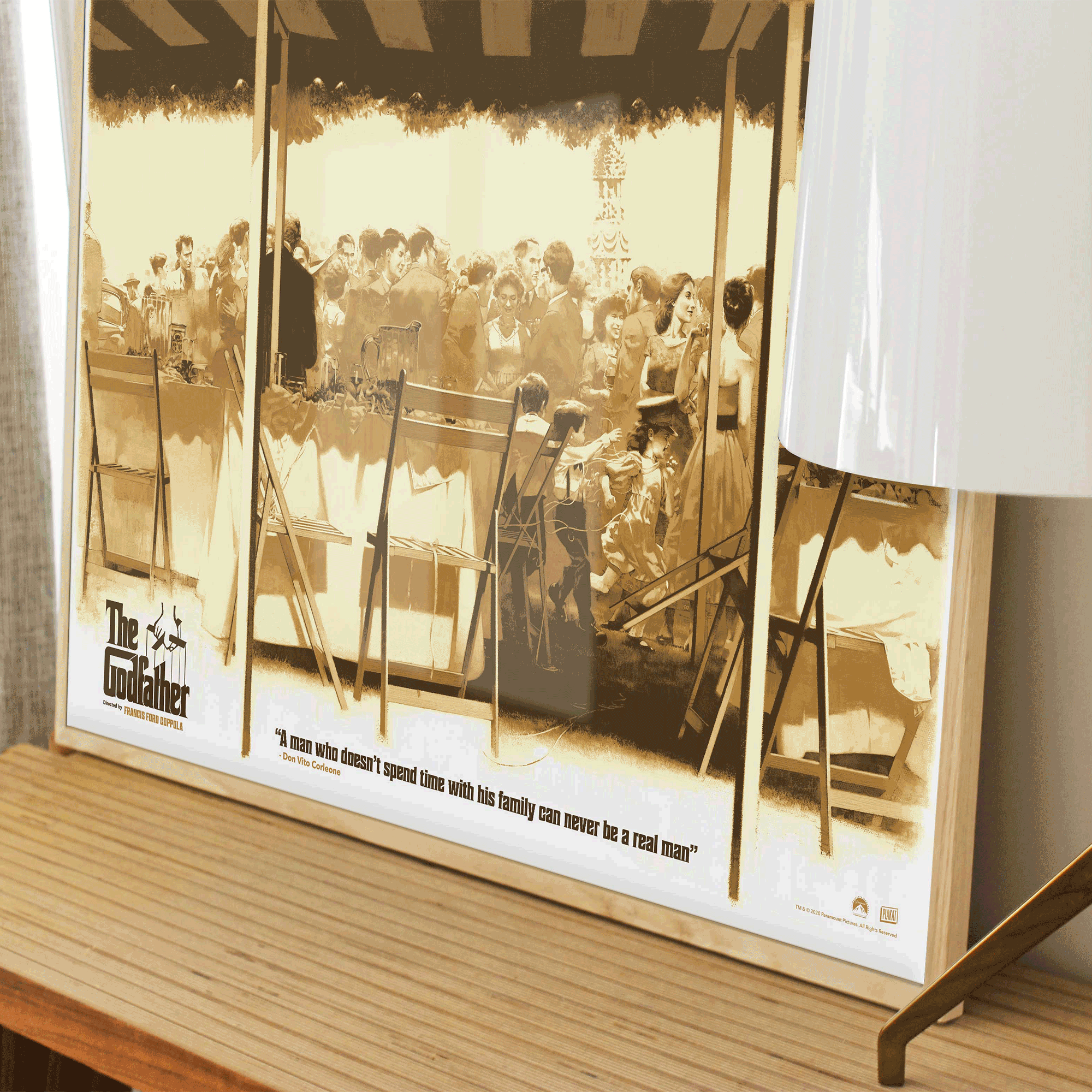 Plakat - maison d'edition d'affiche en serigraphie - affiche de cinema le parrain réalisée par marc aspinall - imprimée en edition limitée numérotée main